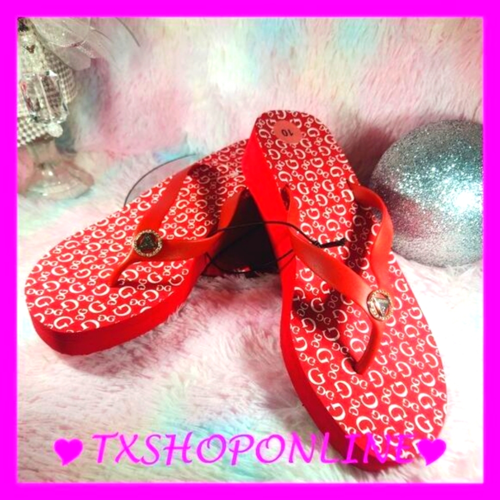 Size 8 Guess GBG Women's Logo Flip-Flops NWT